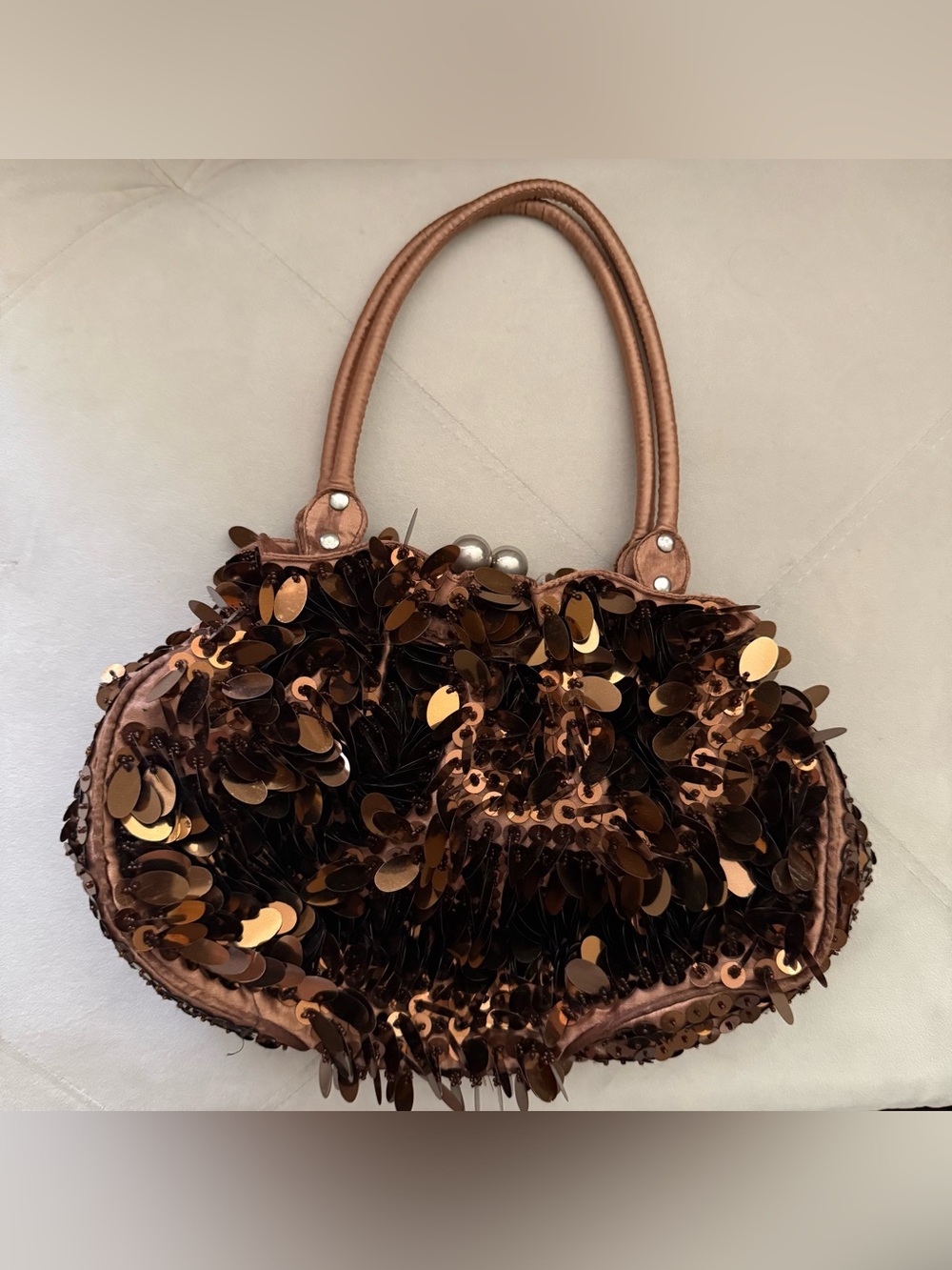Brown sequin y2k purse